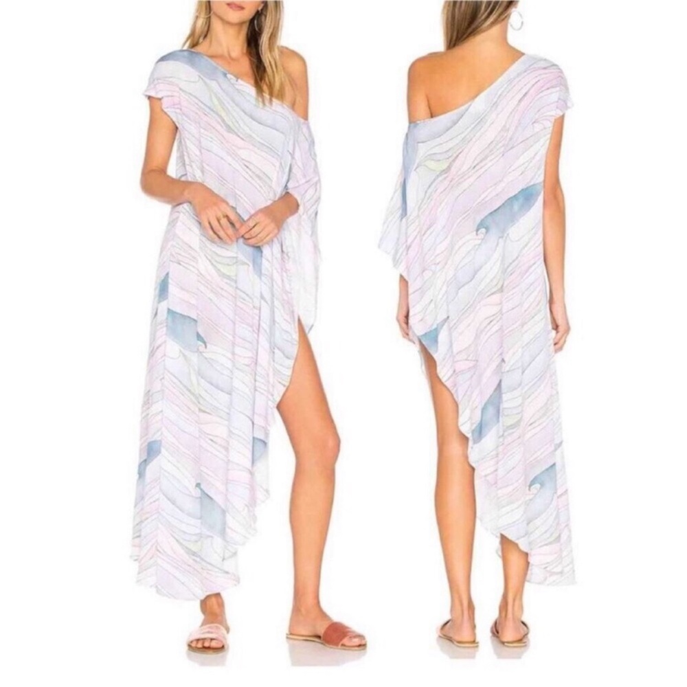 Mara Hoffman Waves Dashiki Caftan Dress Swim Cover Up O/S One Size